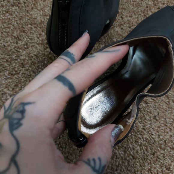 Charlotte Russe Enrich Peep Toe Wedge Booties - Picture 6 of 9